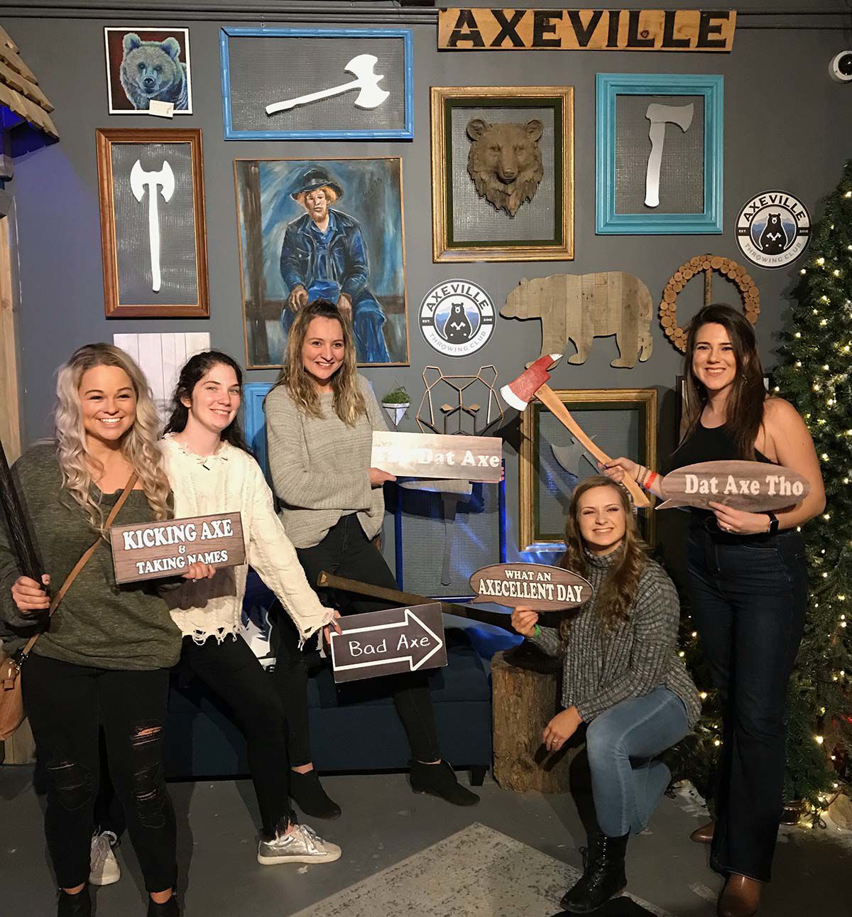 Axeville photo op - women